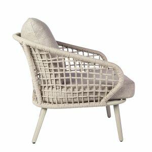 Conjunto de Jardim Brava Alumínio Cinza Mesa e Poltronas 3 Peças Fascino Conjunto de Jardim Brava Alumínio Cinza Mesa e Poltronas 3 Peças Fascino