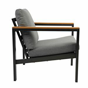 Conjunto de Jardim Mesa e Sofás Aluminio 4 Peças Madrid Cinza Fascino Conjunto de Jardim Mesa e Sofás Aluminio 4 Peças Madrid Cinza Fascino