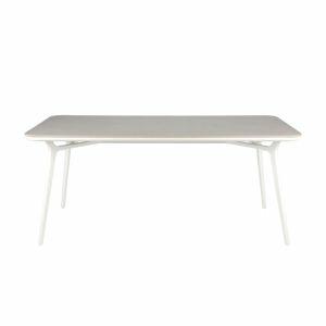 Mesa de Jantar Viena 6 Lugares Alumínio Off White Fascino
