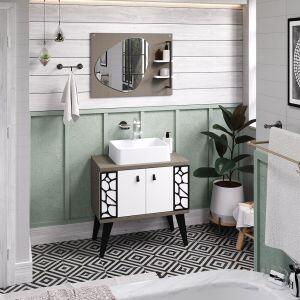 Espelheira Baden Branco Linen C-linea