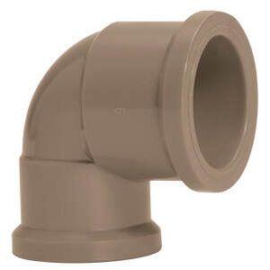 Joelho 90° Com Redução 32x25mm Pvc Soldável Marrom Amanco