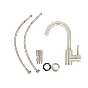 Torneira Misturador Monocomando para Lavatorio de Mesa 1/2" Leia Aço Inox Addra