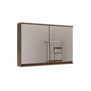 Espelheira para Banheiro MDF Gabriela Cacau 90cm C-Linea