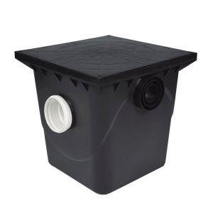 Caixa Gordura 20l Pvc Standard Com Tampa e Preto Metasul