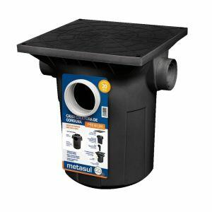 Caixa de Gordura 20L PVC Premium Preto Metasul
