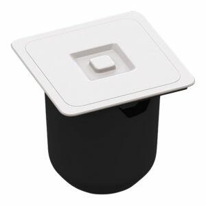 Lixeira de Embutir Quadrado 27,5x27,5 Branco Arquitech