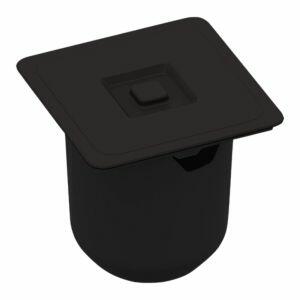 Lixeira de Embutir Quadrado 27,5x27,5 Preto Vulcano Arquitech