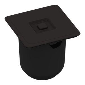 Lixeira de Embutir Quadrado 27,5x27,5 Preto Vulcano Arquitech