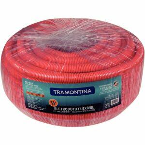 Eletroduto Corrugado 25mm 50 Metros Laranja Tramontina
