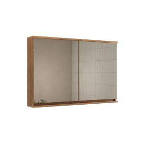 Espelheira para Banheiro MDF Gabriela Amadeirado 90cm C-Linea