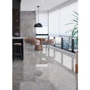 Porcelanato Vermont Cinza Retificado Polido 82x182 Damme