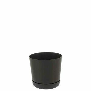 Vaso Plástico Rio Grafite 15x15cm Vasart