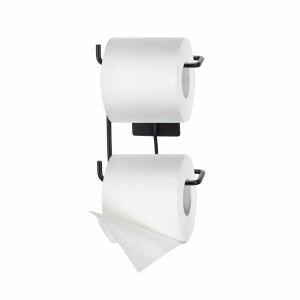 Suporte para Papel Higienico Duplo Com Fita Dupla Face Black Arthi