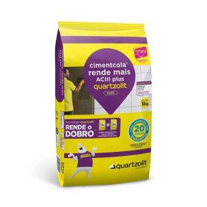 Argamassa 10kg Ac-3 Rende Mais Interno Externo Cinza Quartzolit
