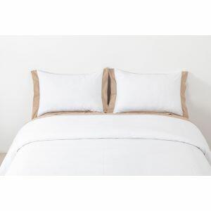 Jogo De Cama de Solteiro Branco/bege Jogo De Cama de Solteiro Branco/bege
