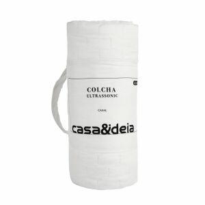 Colcha Casal 2,20m x 2,40m Ultra Off White Diagonal