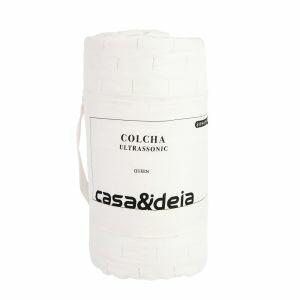 Colcha Queen 2,40m x 2,60m Ultra Off White Diagonal