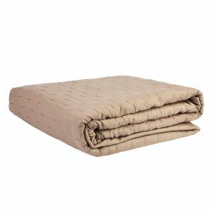Colcha Ultra Queen Bege Diagonal