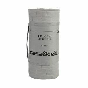 Colcha Solteiro 1,60m x 2,40m Ultra Cinza Diagonal