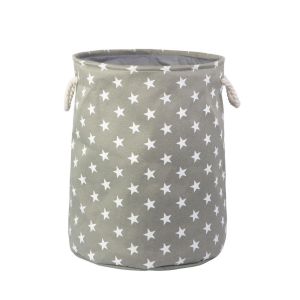 Cesto Organizador Cinza Com Alça 40x40x50cm Estrelar Casa&ideia