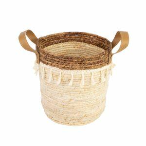 Cesto Organizador 25cm x 25cm x 24cm Genova Marrom Diagonal