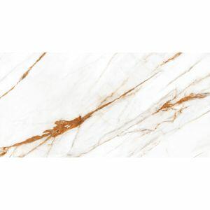 Porcelanato Calacata Oro Lux Branco Retificado Polido 62x121cm Damme
