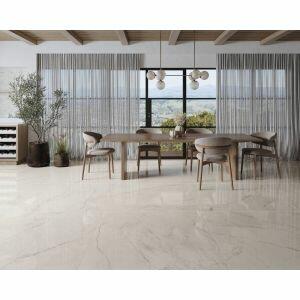 Porcelanato Chiaro Di Versilia  Branco Retificado Polido 90x90cm Portobello