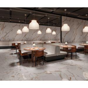 Porcelanato Calacatta Oro Branco Retificado Acetinado 60x120cm Incepa