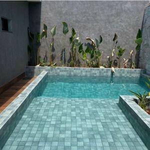Revestimento Malawi Mate Verde Bold Mate 10x10cm Strufaldi