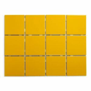 Revestimento Amarelo Bold Brilhante 10x10cm Strufaldi Revestimento Amarelo Bold Brilhante 10x10cm Strufaldi