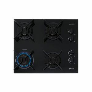 Cooktop Gas 4 Bocas Fit Line Trempe Iron Preto Bivolt Fischer