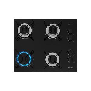Cooktop Gás 4 Bocas Fit Line Preto Bivolt Fischer