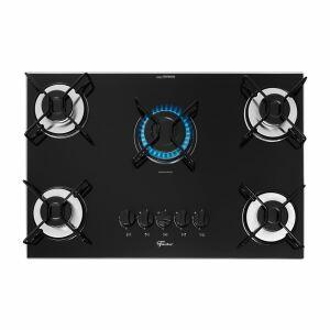 Cooktop Gás 5 Bocas Fit Line Preto Bivolt Fischer