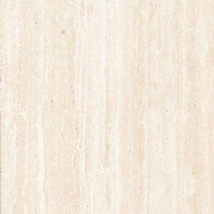 Porcelanato Polido 75cm x 75cm Travertino Romano Bege Ret Extra Dora