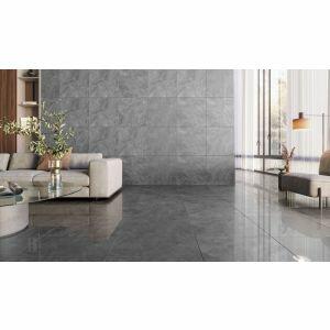 Porcelanato 76x76cm Zeus Gris Cinza Acetinado Ret Extra Dora