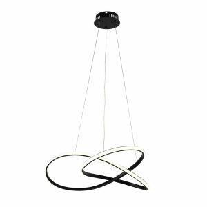 Pendente LED Orgânico 40W 3000K Preto Bivolt Vitralux