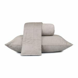 Jogo de Cama Casal 3 Peças Texturizado Amendoa Atlântica Jogo de Cama Casal 3 Peças Texturizado Amendoa Atlântica