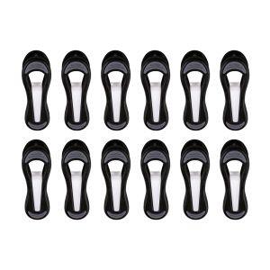 Prendedor de Roupa 12 Peças Emborrachado Preto Mor