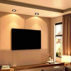 Spot LED Embutir 5W Preto 3000K Bivolt Vitralux