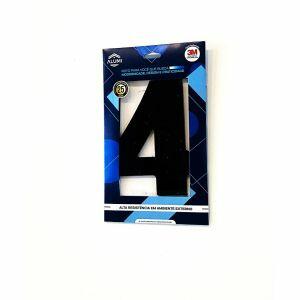 Numero Residência 13cm Acm 4 Preto Kami Acrílicos