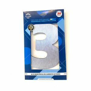 NUMERO RESIDENCIA 13CM ACM 3 PRATA ESC .