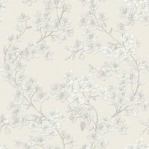 Papel Parede Non Woven Floral Neutro Interno 53cmx10m Tokfix