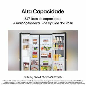 Refrigerador 647l Gc-v257sqv2 Inox Preto 220v Lg