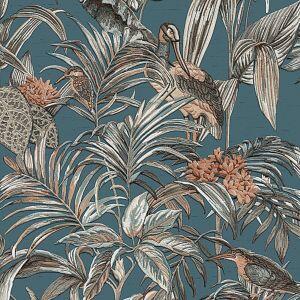 Papel Parede Birds Tnt Verde 52cmx10m Tokfix