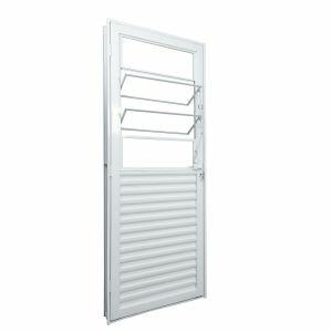 Porta de Abrir Alumínio 2,15M X 84CM R12 Basculante Standart Direita Branca CRV