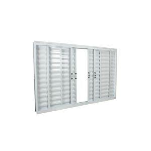 Janela Veneziana de Correr Alumínio 1,00M X 1,50M 6 Folhas Standart Branca CRV