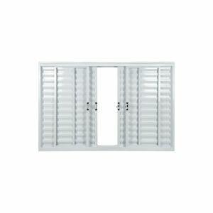 Janela Veneziana de Correr Alumínio 1,00M X 1,20M 6 Folhas Standart Branca CRV
