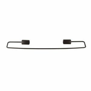 Porta Toalha Barra 50cm Ita Preto Fosco Jackwal