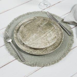 Kit Lugar Americano 38CM Lana Verde Salvia 2PCS Copa e Cia