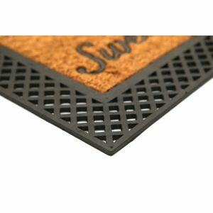 CAPACHO FIBRA DE COCO 45X75CM Home Sweet PRETO BEGE .